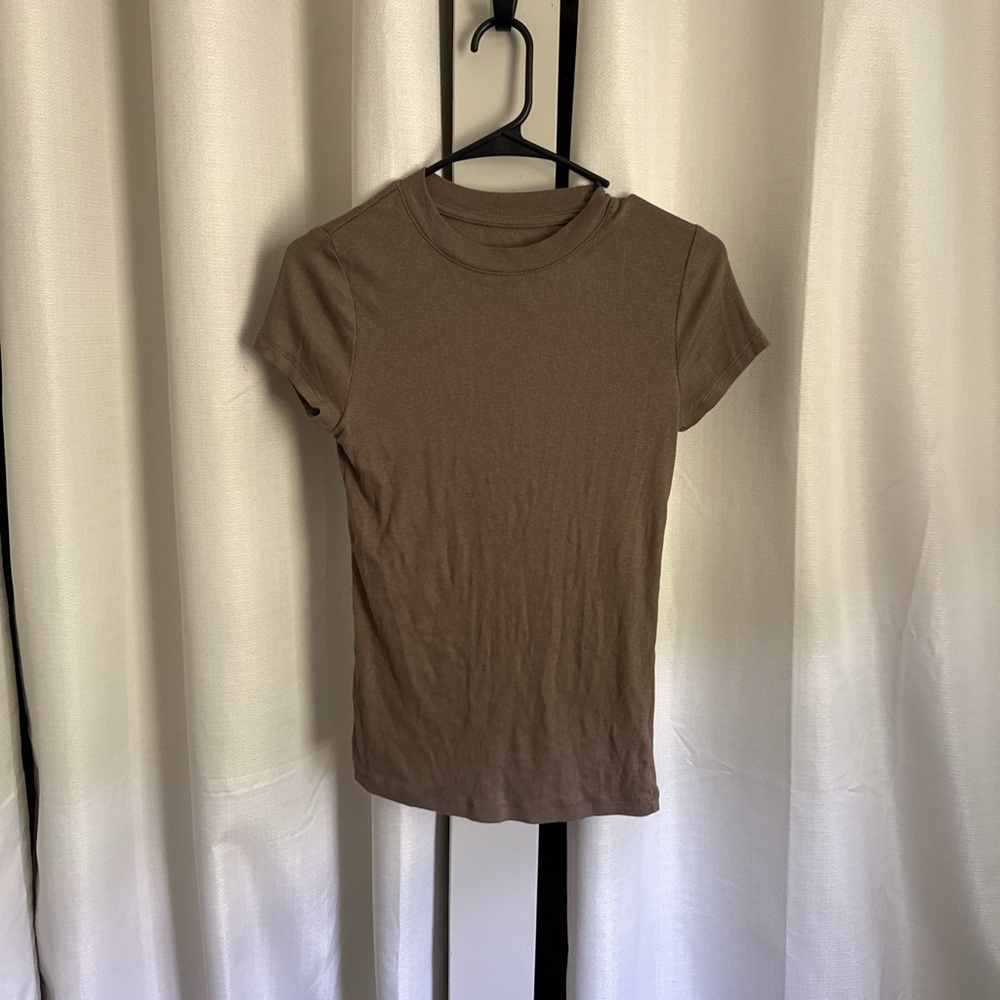 Brown Women's Top, Blue Summer Dress, Olive U Neck Top, and White U Neck Top